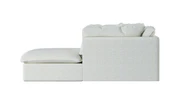 Marlow slipcover lounge sectional in cream, front view